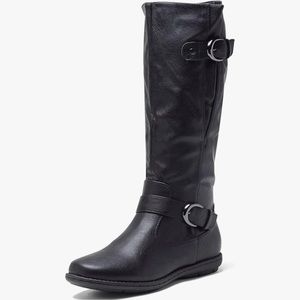 Fleece Lined Vegan Leather Boots